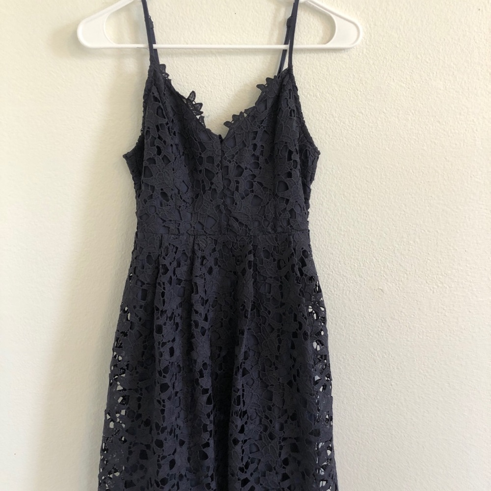 Navy blue evening dress